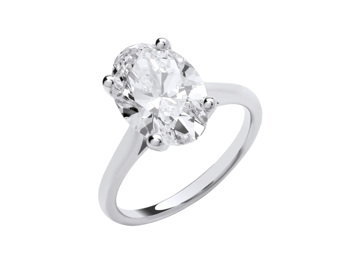 Oval Cut Solitare Engagement Ring IGI Certified
