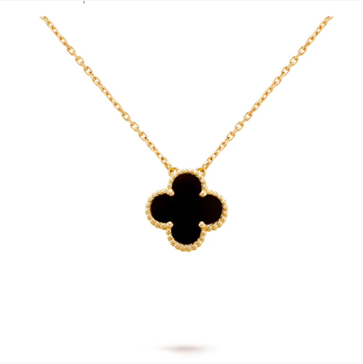Single Clover Pendant - Onyx