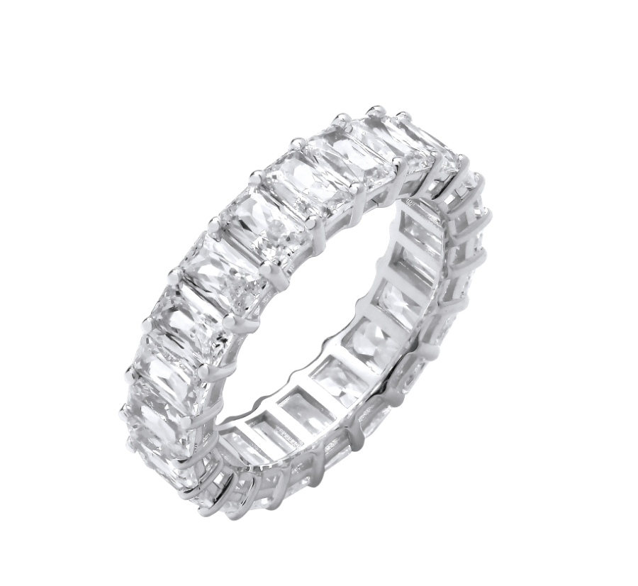 Radiant Cut Lab Grown Diamond Eternity Ring IGI Certified