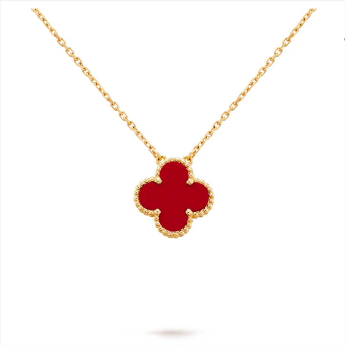 Single Clover Pendant - Carnelian