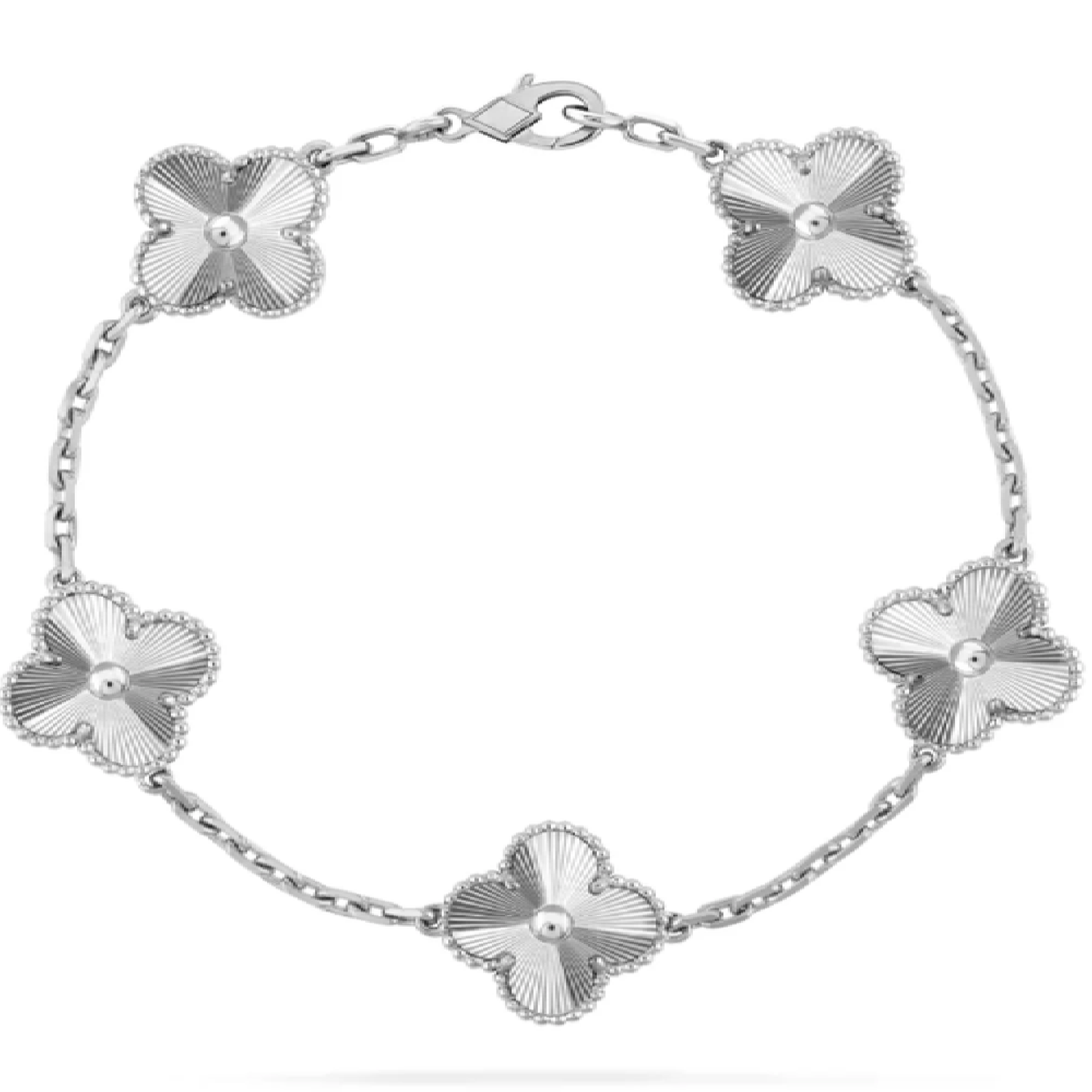 5 Motif Bracelet - White Gold
