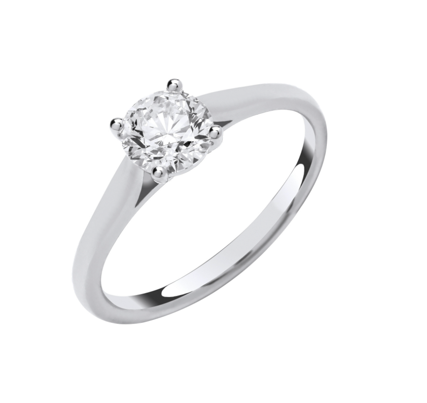 Round Brilliant Cut Solitaire Engagement Ring IGI Certified