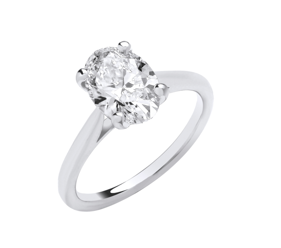 Oval Cut Solitare Engagement Ring IGI Certified