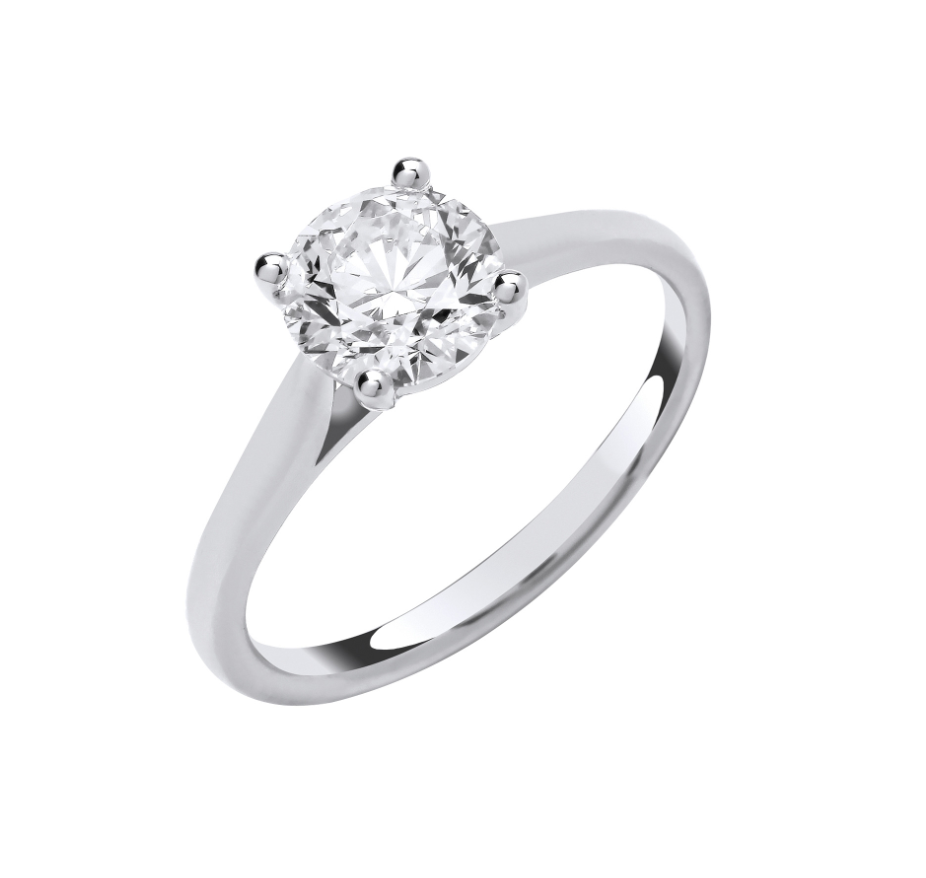 Round Brilliant Cut Solitaire Engagement Ring IGI Certified