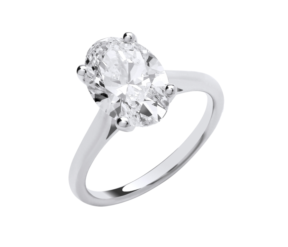 Oval Cut Solitare Engagement Ring IGI Certified