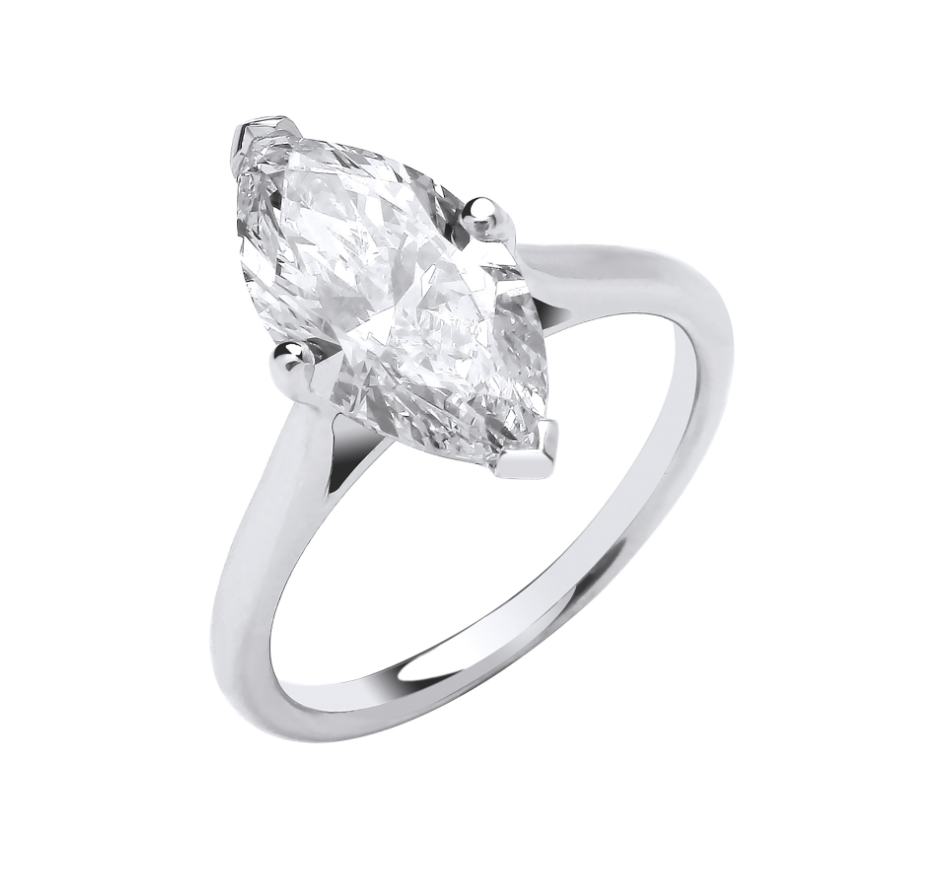 Marquise Cut Solitare Engagement Ring IGI Certified