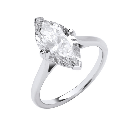 Marquise Cut Solitare Engagement Ring IGI Certified