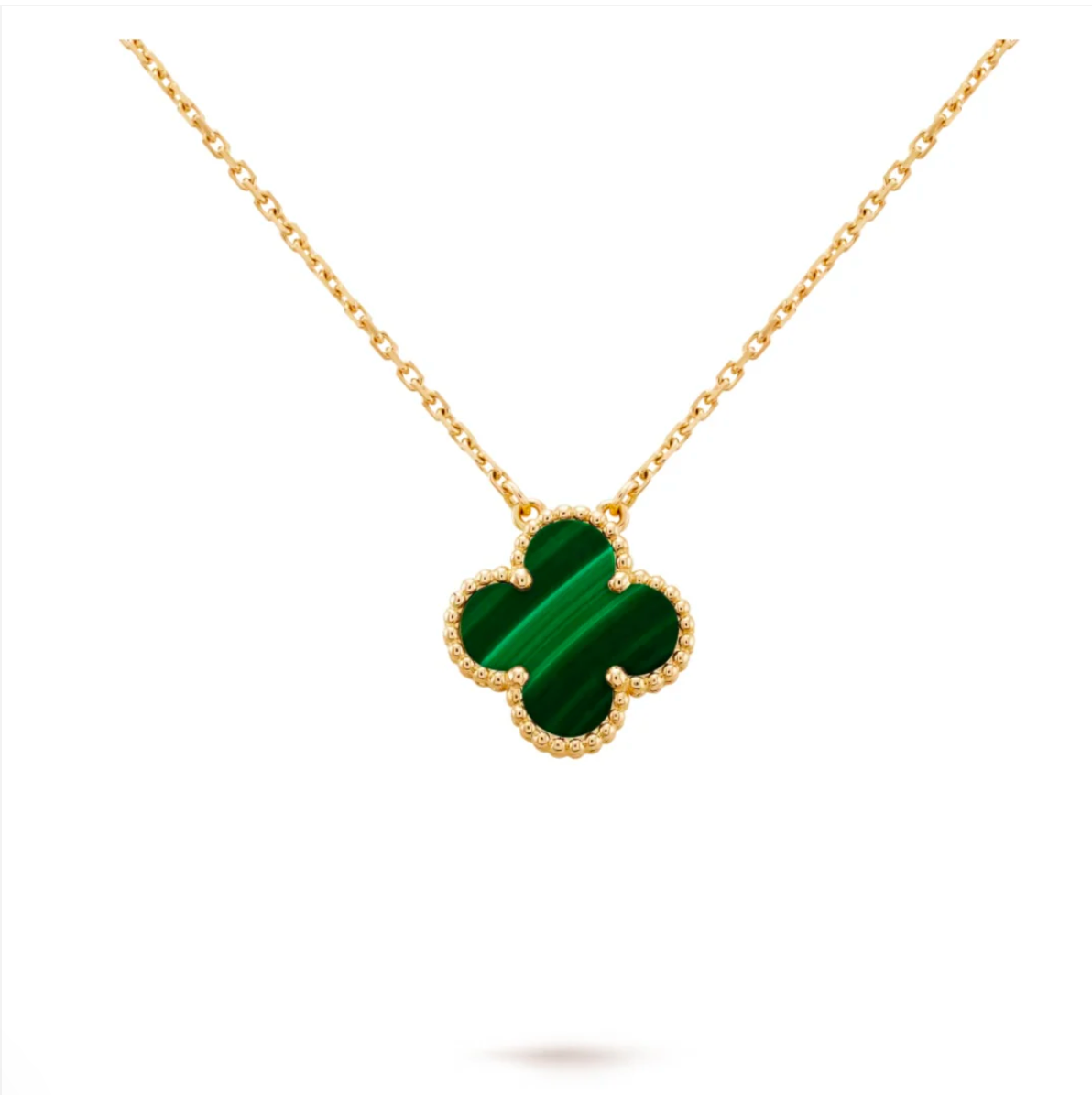 Single Clover Pendant - Malachite