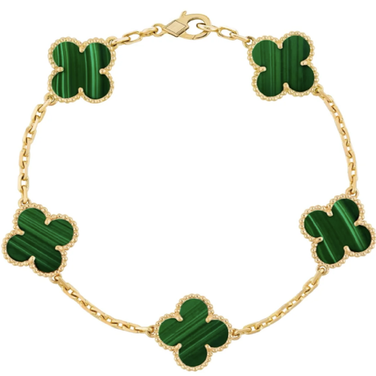 5 Motif Bracelet - Malachite