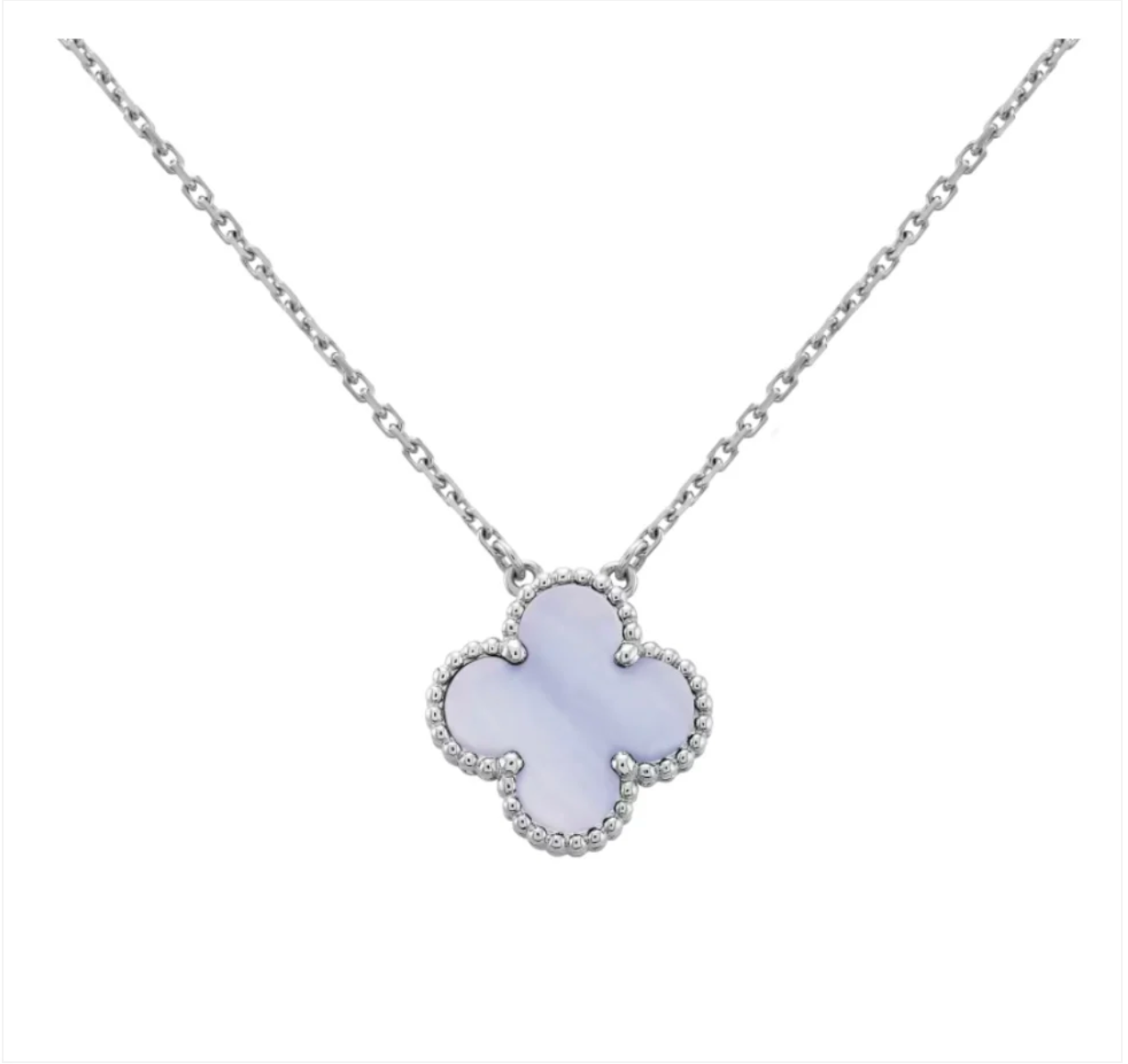 Single Clover Pendant - Chalcedony