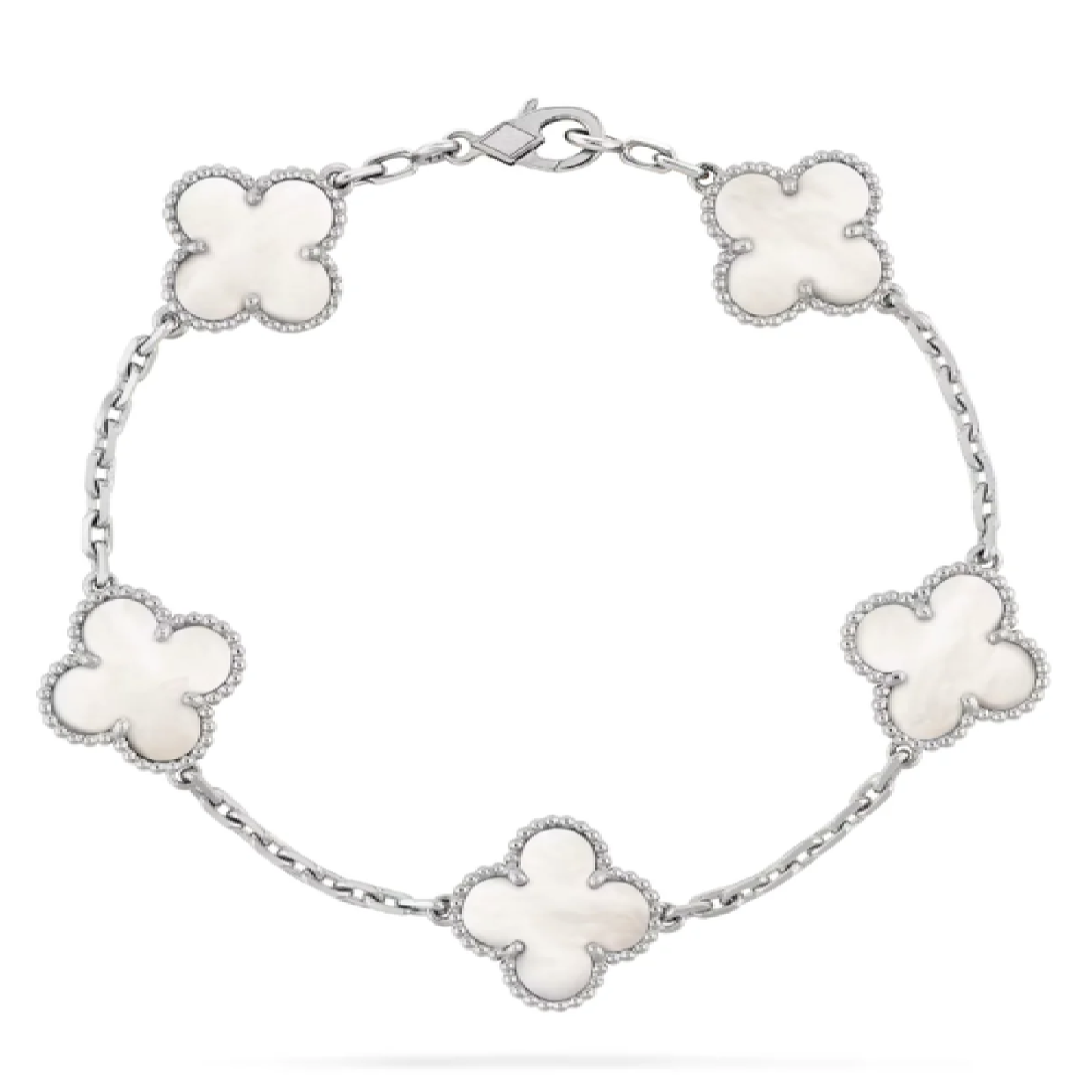 5 Clover Bracelet - Mother Of Pearl