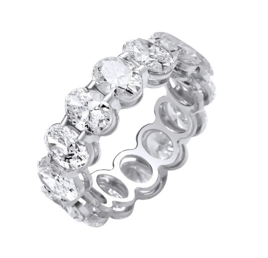 Oval Cut Lab Grown Diamond Eternity Ring IGI Certified