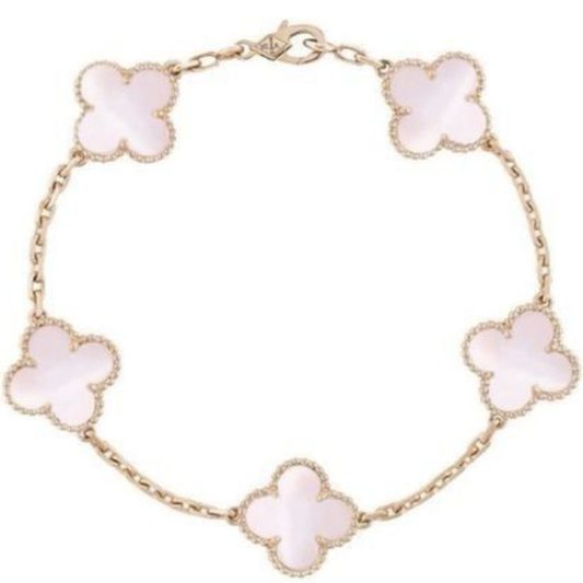 5 Motif Bracelet - Mother Of Pearl (Pink)