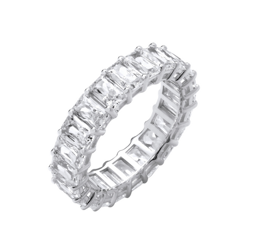 Radiant Cut Lab Grown Diamond Eternity Ring IGI Certified