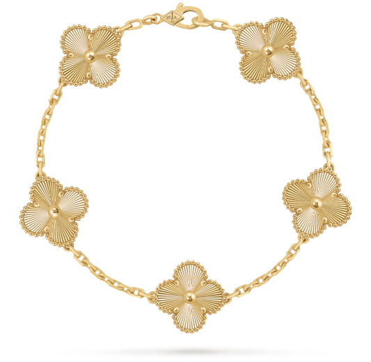 5 Motif Bracelet - Yellow Gold