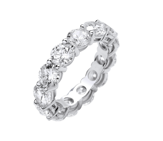 Round Brilliant Cut Lab Grown Diamond Eternity Ring IGI Certified