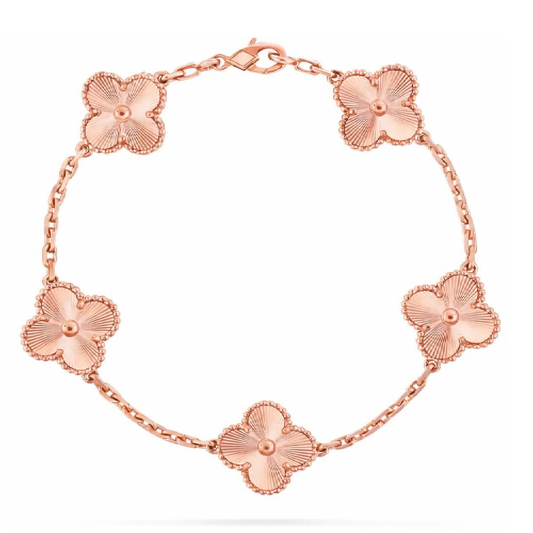 5 Motif Bracelet - Rose Gold
