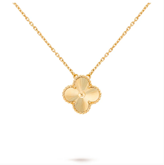 Single Clover Pendant - Yellow Gold