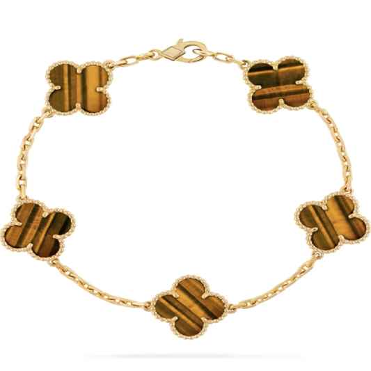 5 Motif Bracelet - Tigers Eye